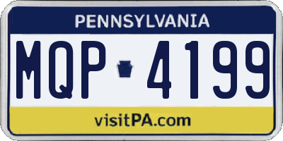 PA license plate MQP4199