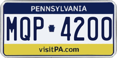 PA license plate MQP4200