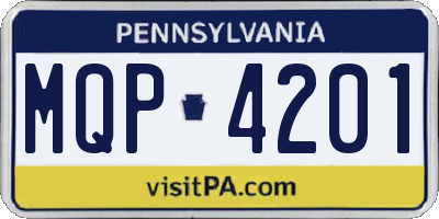 PA license plate MQP4201