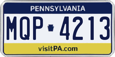 PA license plate MQP4213