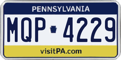 PA license plate MQP4229
