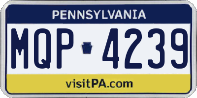 PA license plate MQP4239