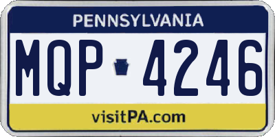 PA license plate MQP4246