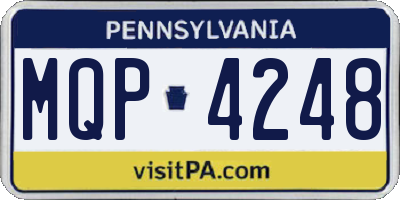 PA license plate MQP4248