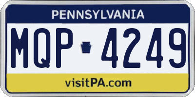 PA license plate MQP4249