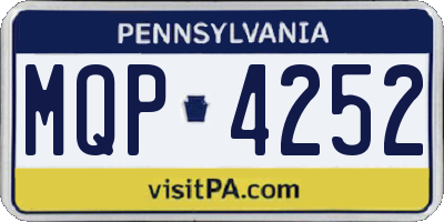 PA license plate MQP4252