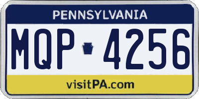 PA license plate MQP4256