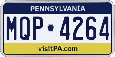 PA license plate MQP4264