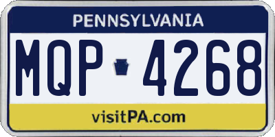 PA license plate MQP4268