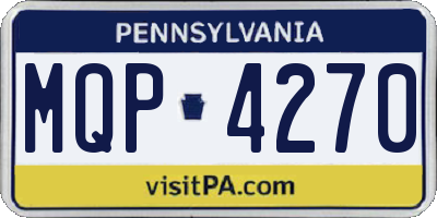 PA license plate MQP4270