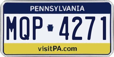 PA license plate MQP4271