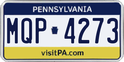 PA license plate MQP4273