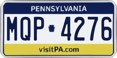 PA license plate MQP4276