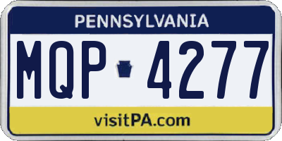 PA license plate MQP4277