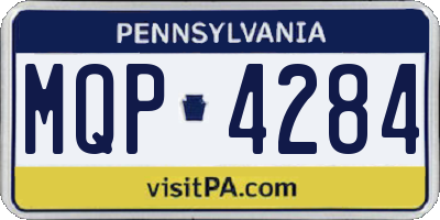PA license plate MQP4284