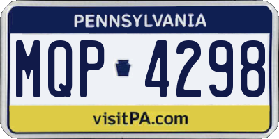 PA license plate MQP4298
