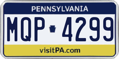 PA license plate MQP4299