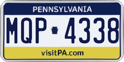 PA license plate MQP4338