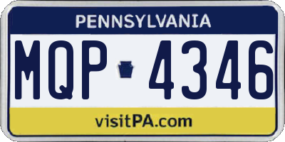 PA license plate MQP4346