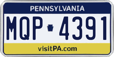PA license plate MQP4391