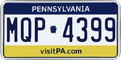 PA license plate MQP4399
