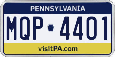 PA license plate MQP4401