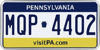 PA license plate MQP4402