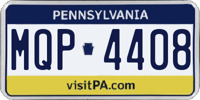 PA license plate MQP4408