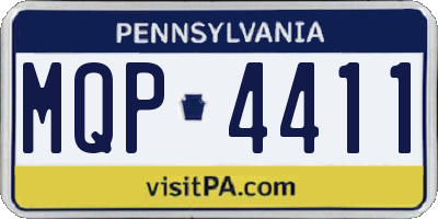 PA license plate MQP4411