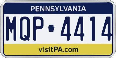 PA license plate MQP4414