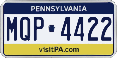PA license plate MQP4422