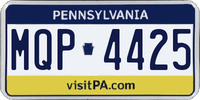 PA license plate MQP4425