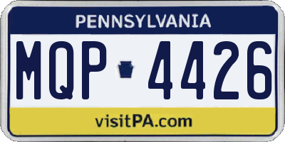PA license plate MQP4426