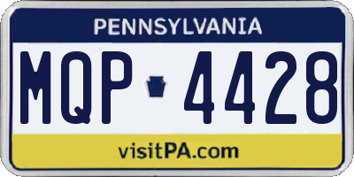 PA license plate MQP4428