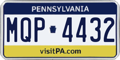 PA license plate MQP4432
