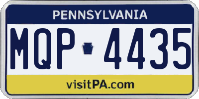 PA license plate MQP4435