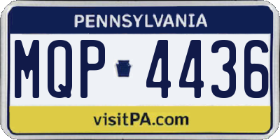 PA license plate MQP4436