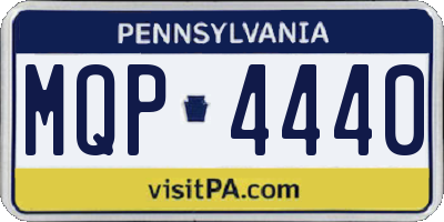 PA license plate MQP4440
