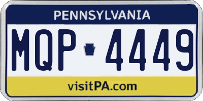 PA license plate MQP4449