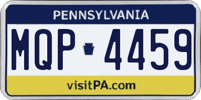 PA license plate MQP4459