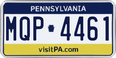PA license plate MQP4461