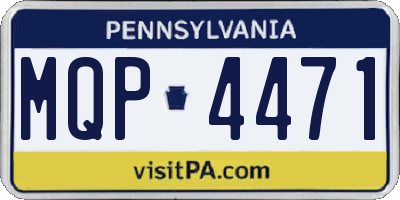 PA license plate MQP4471
