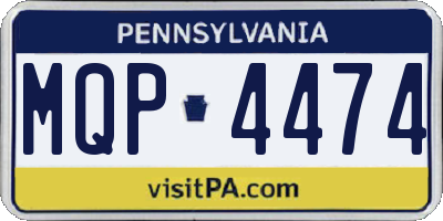 PA license plate MQP4474