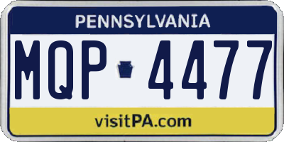 PA license plate MQP4477