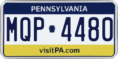 PA license plate MQP4480