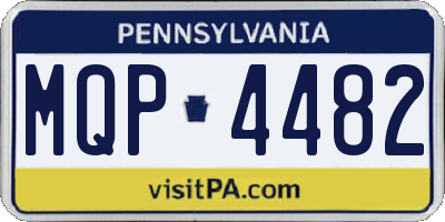 PA license plate MQP4482