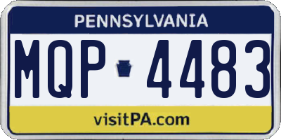 PA license plate MQP4483