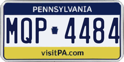PA license plate MQP4484