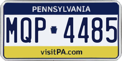 PA license plate MQP4485