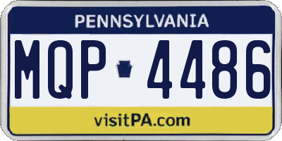 PA license plate MQP4486